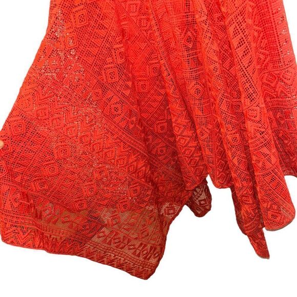 Maeve Anthropologie burnt orange handkerchief hem dress - Picture 4 of 5